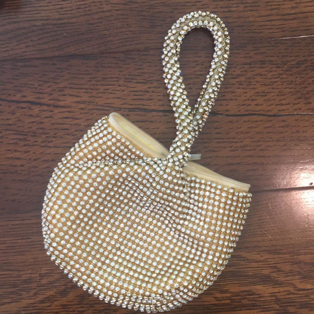 Sparkly gold evening bag